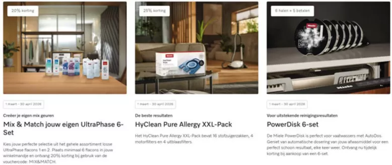 Catalogus van Miele | Actie | 2026-03-24T00:00:00.000Z - 2026-04-30T00:00:00.000Z