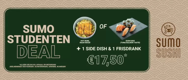 Catalogus van Restaurant Sumo | Sumo Studenten Deal | 2026-04-02T00:00:00.000Z - 2026-04-16T00:00:00.000Z