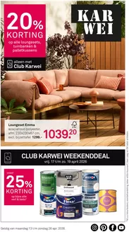 Catalogus van Karwei in Delft | Bekijk de nieuwe folder vol scherpe aanbiedingen | 2026-04-13T00:00:00.000Z - 2026-04-26T00:00:00.000Z