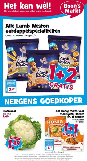 Catalogus van Boon's Markt in Rotterdam | Kortingen en acties | 2025-03-17T00:00:00.000Z - 2025-03-22T00:00:00.000Z