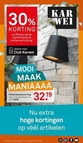 Catalogus van Karwei in Velserbroek | 30% Korting | 2025-06-02T00:00:00.000Z - 2025-06-15T00:00:00.000Z