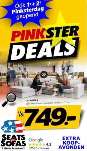 Catalogus van Seats and Sofas in Heerlen | Pinkster deals | 2025-06-02T00:00:00.000Z - 2025-06-09T00:00:00.000Z