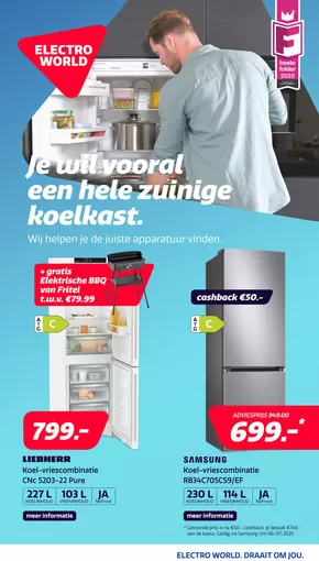 Catalogus van Electroworld in Oud-Beijerland | Jouw Privacyvoorkeuren voor Electro World | 2025-06-16T00:00:00.000Z - 2025-07-06T00:00:00.000Z